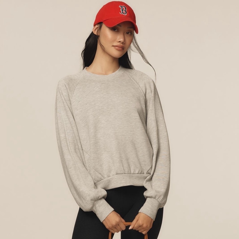 NWT! Daily Practice by Anthropologie Oversized Pullover Women's Sweatshirt Gray - Picture 3 of 4